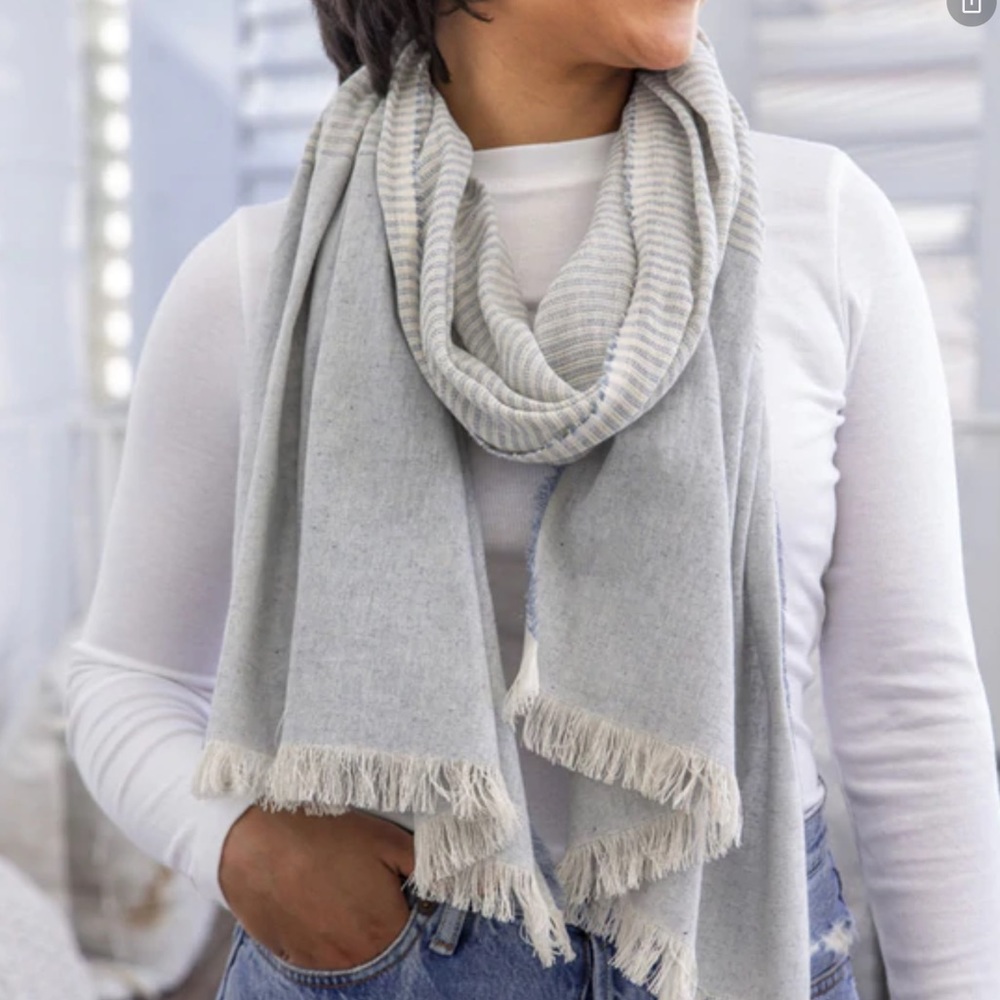 Tribe Alive Upcycled denim scarf